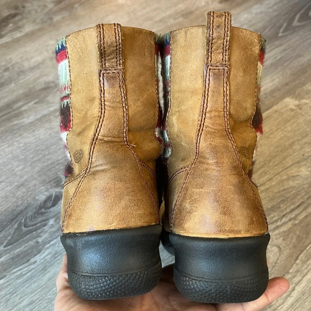 Keen Bern Baby Bern Leather Ankle Boots Brown Southwestern Womens 8.5 UK 6 EU 39